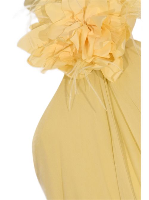 Abito lungo in viscosa con spilla Clips | E082 973100036